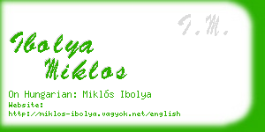 ibolya miklos business card