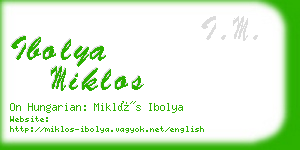 ibolya miklos business card